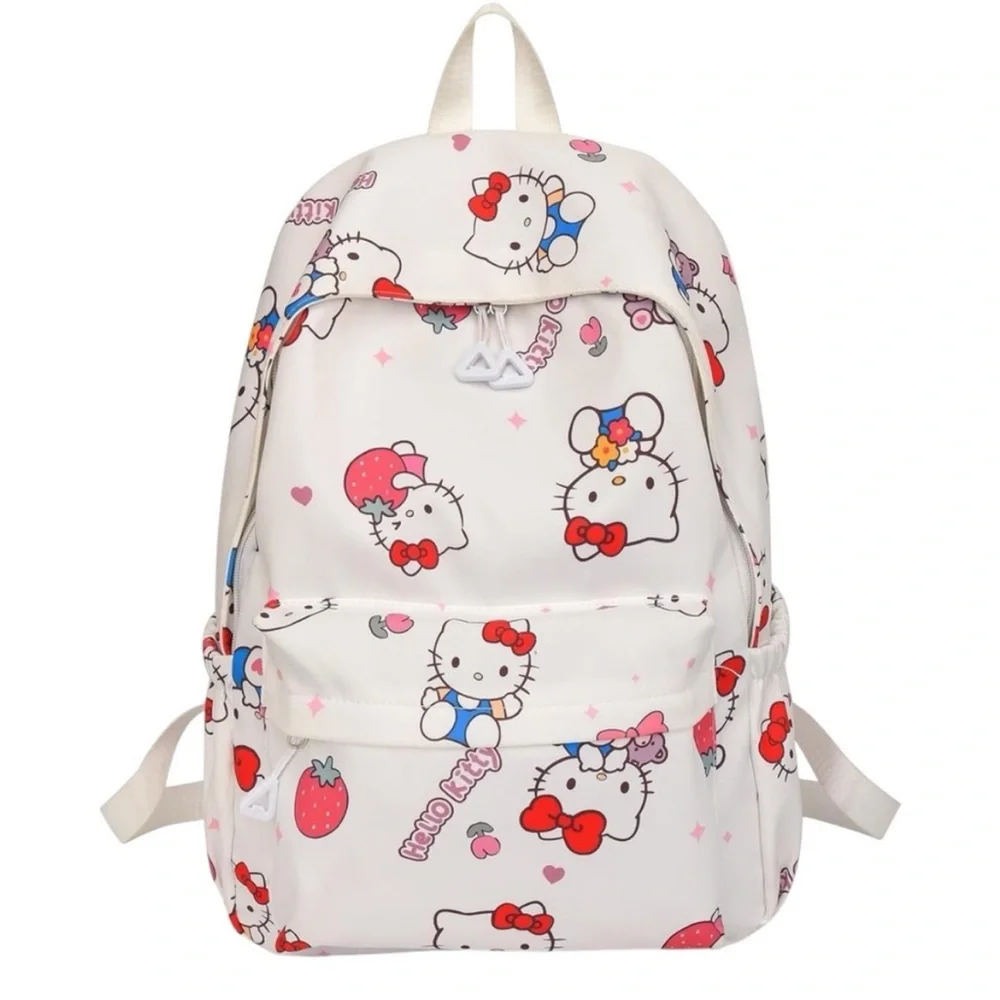 Hello Kitty White and Red Bag with Playful Prints